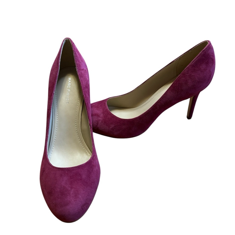 MARC FISHER Magenta Suede Heels Women’s Size 10
